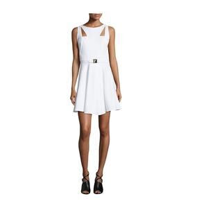 VERSACE COLLECTION White Cutout Runway Medusa Mini Dress Size 40 Italy